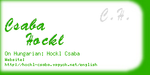 csaba hockl business card